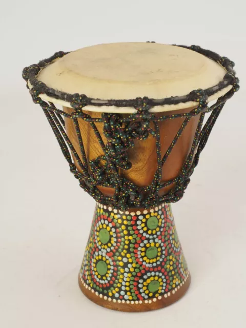 Djembe Trommel Handtrommel Drum Holztrommel Afrika bemalt Musikinstrument