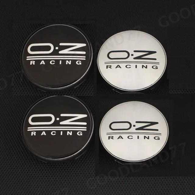 4x O.Z 58mm Racing Nabendeckel Nabenkappen Felgendeckel Radnabenkappe OZ Schwarz