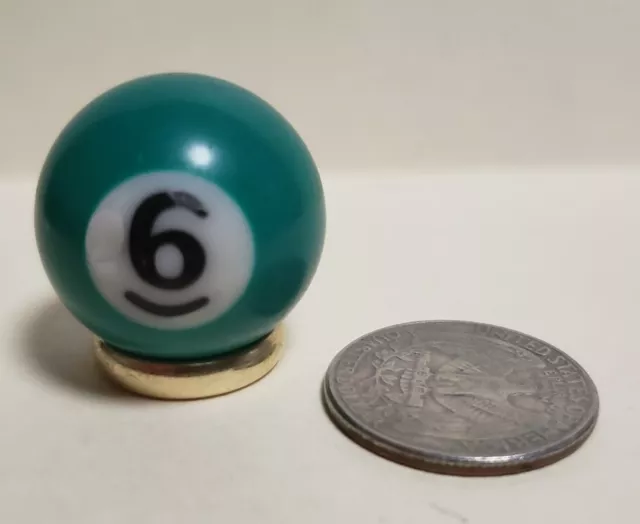Replacement 1" Mini Billiard Pool Ball #6 Solid Green