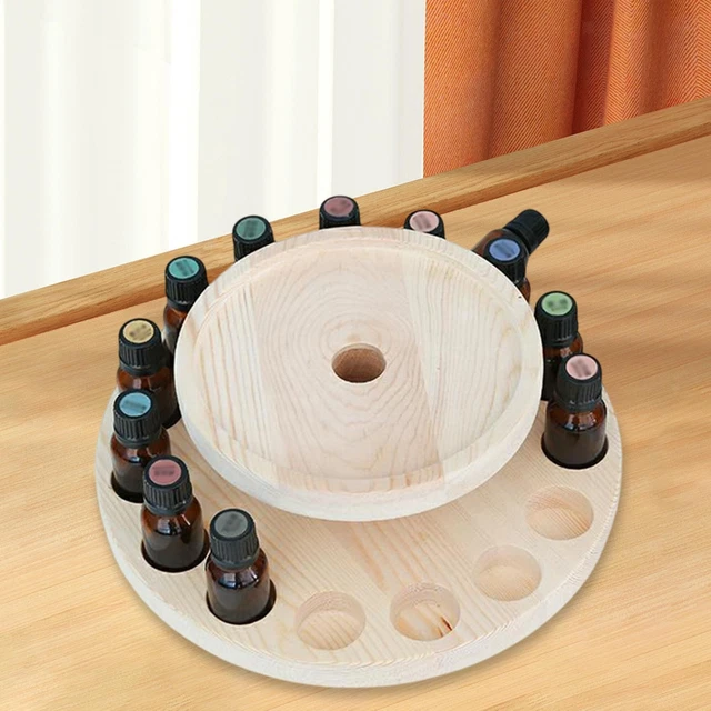 DIFFUSER HOLDER CAROUSEL 2 Tier Rotating Wooden Display Stand for ...