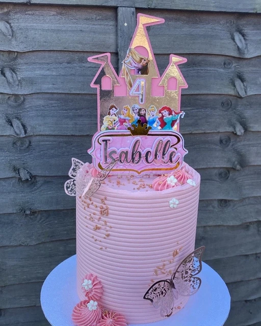PERSONALISED PRINCESS CAKE Topper £10.00 - PicClick UK