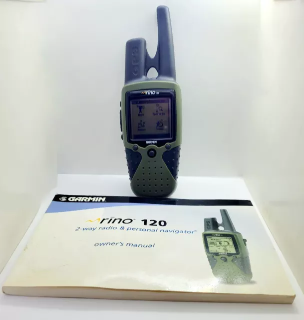 Garmin Rino 120 Handheld GPS Navigator / 2-Way Radio -Tested/ Working