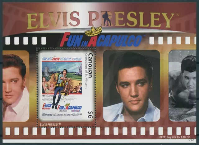 Canouan Stamps 2010 MNH Elvis Presley Film Movies Fun in Acapulco 1v S/S I