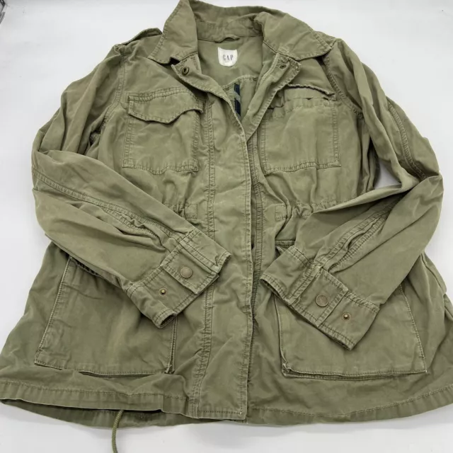 Gap Green Rugged Utility Military Jacket Women's size SMALL