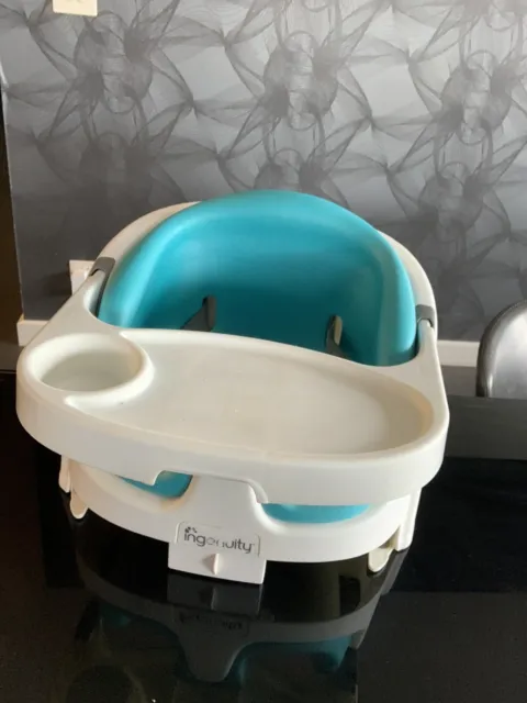 Ingenuity Baby Base 2-in-1 Booster High Seat - Peacock Blue
