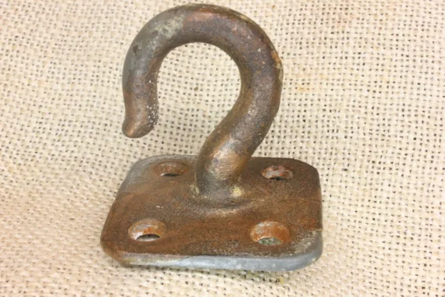 Old Plant Wall Hook Porch Ceiling Barn Hanger Rustic Vintage Copper Iron 2 X 2” 3