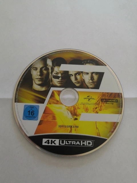 Blu-ray 4K Ultra HD Fast and furious  V.O SANS BOÎTIER NI JAQUETTE