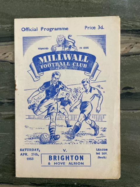 Millwall v Brighton & Hove Albion, Div 3 (S) 1952/3