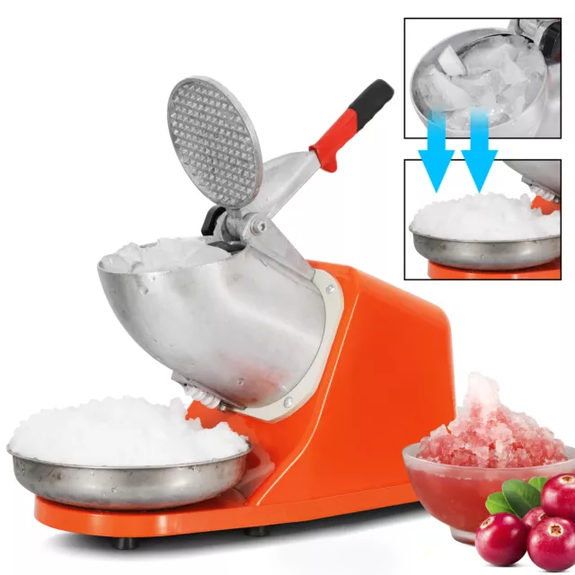 300W Electric Ice Crusher Machine Shaver Shaved Icee Snow Cone Maker 143 lbs New 3
