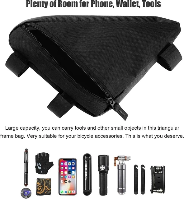 Bike Frame Bag Bicycle Triangle Bag Waterproof Mountain Bike Front Tube Pouch UK