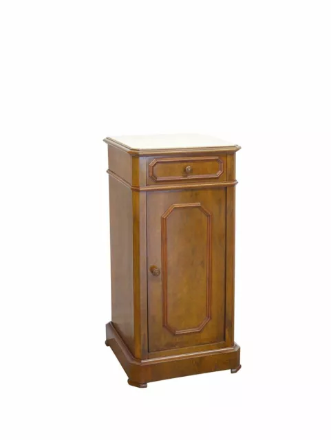 Nachtkonsole Nachttisch Nachttischschrank Antik um 1900 Nussbaum B: 42cm (10518)