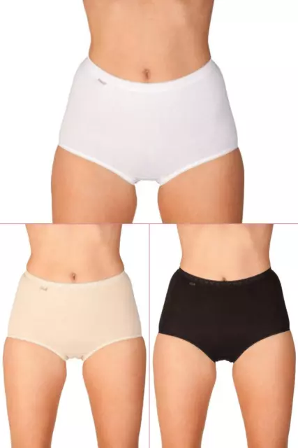 Camille Ladies White Control Briefs Two Pack High Waisted