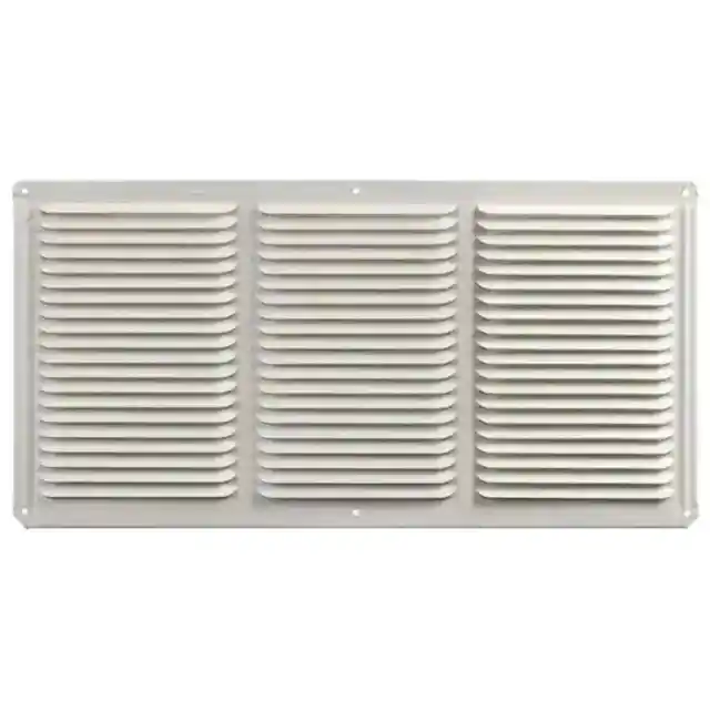 Master Flow 16 in. x 8 in. White Aluminum Under Eave Soffit Vent