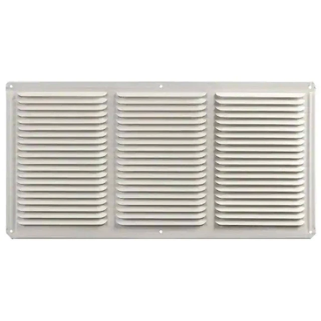 Master Flow 16 in. x 8 in. White Aluminum Under Eave Soffit Vent