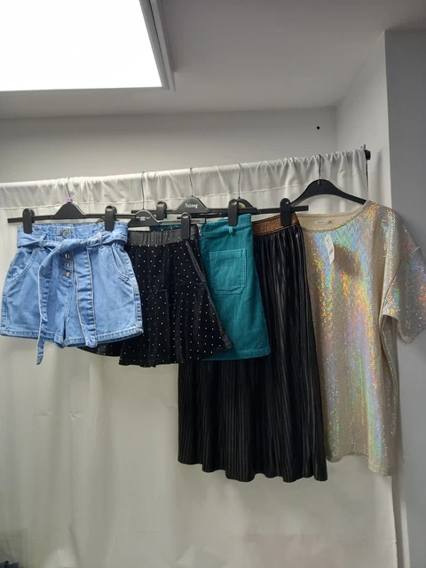 ❤️ 5 pezzi gonne pantaloncini top per bambina pacchetto Next Kylie età 11-12 anni in perfette condizioni