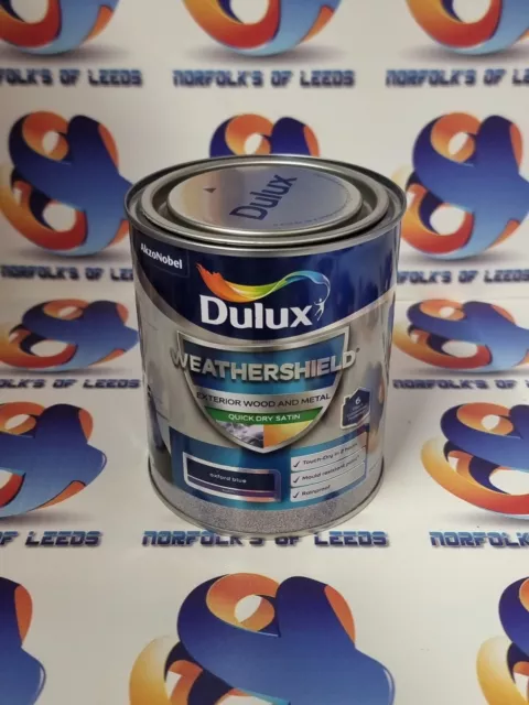 Dulux Weathershield Quick Dry Exterior wood and metal Satin 750ml Oxford Blue M