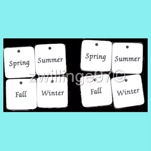 2 SETS SCRAP ESSENTIALS SEASON TILES  8 Pcs Spring Summer Fall Winter JoAnn ARTS