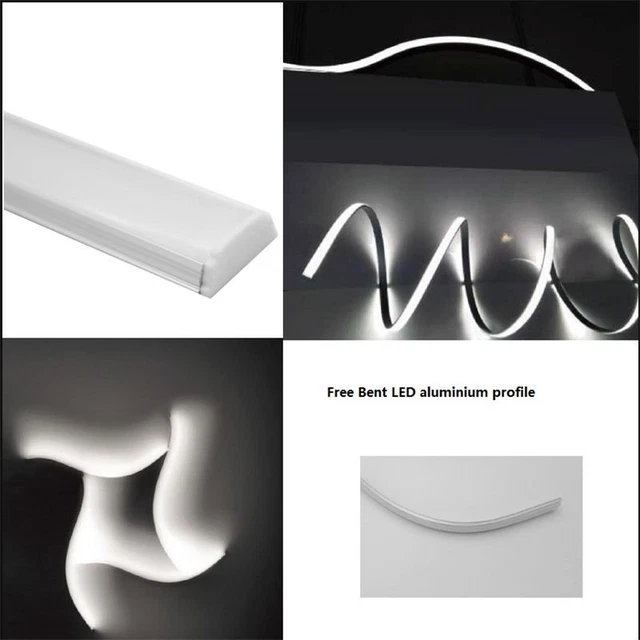 Flexible Aluminum LED Profile 50cm Bendable Without Led Strip 5pcs Set