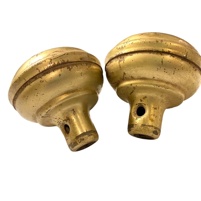 Lot of 2 Vintage Antique Brass Door Knobs (No Hardware) From an Estate