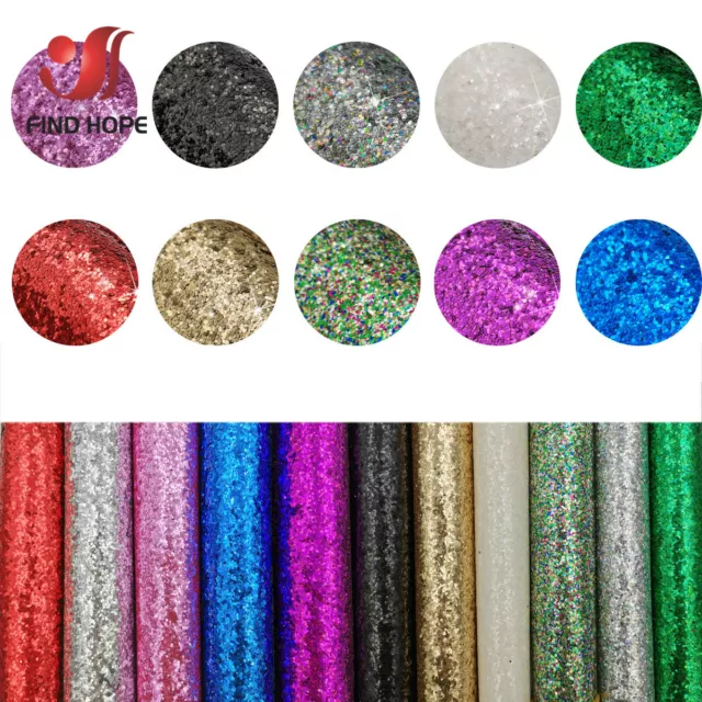 Sparkly Chunky Glitter Fabric Rainbow iridescent Faux Leather DIY Bow Earring