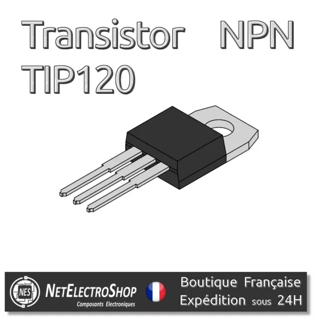 10x Transistor TIP120 Darlington TO-220, NPN 60V 5A. Arduino, Raspberry Pi