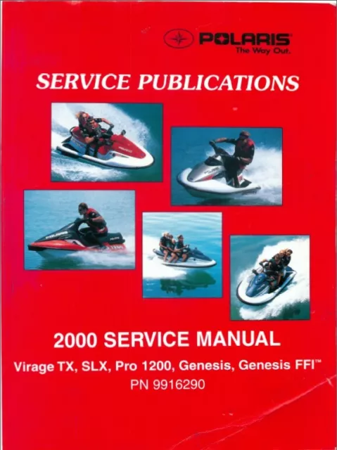 2000 Polaris Virage TX / SLX / Pro 1200 / Genesis ( FFI ) PWC Service Manual CD