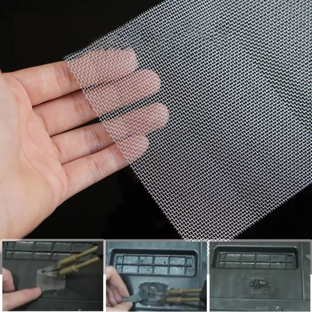 Stainless Steel Mesh Car Bumper Repair Net Crack Hole Reinforcing Filler 25x12cm