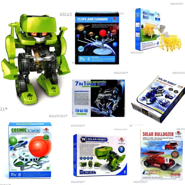 Educational Smart Solar Powered 3D Model Toys Kids Build a Robot DIY Puzzles