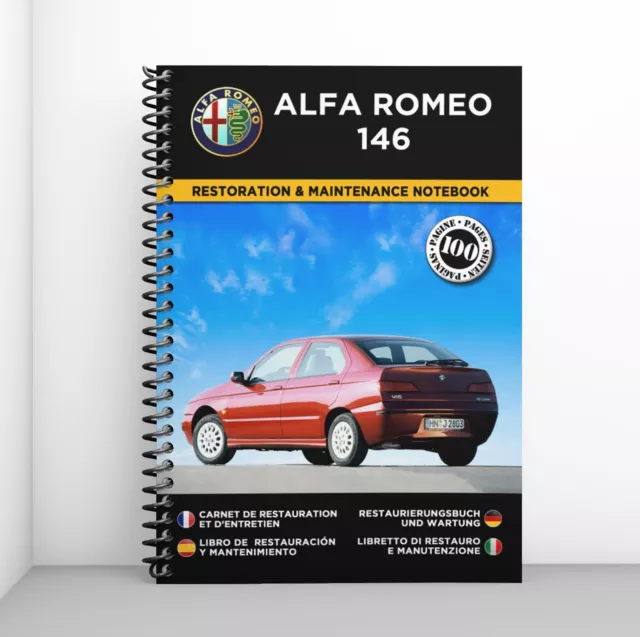 ALFA ROMEO 146 : Carnet de Restauration et d'Entretien - Port Offert