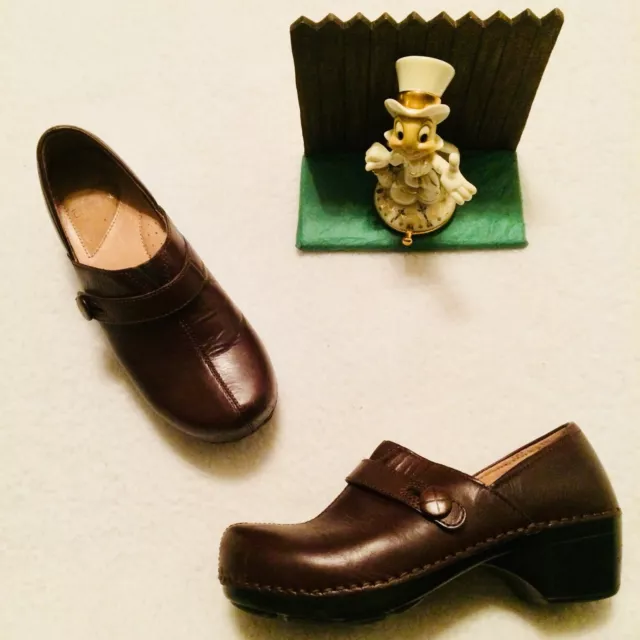 Dansko Solstice Clog Shoes 9815450200 Brown Leather Womens Size EU 37 Nice 7
