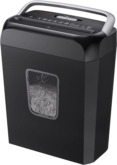 Home Use 6Sheet Crosscut Paper and Credit Card Shredder Home Office Handle NEW
