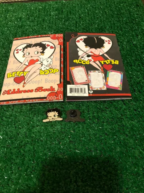 BETTY BOOP Medal Brooch Pin AND ADDRESS BOOK