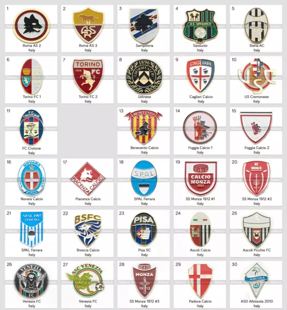 Badge Pin: Italian football clubs Italy pins Part 2