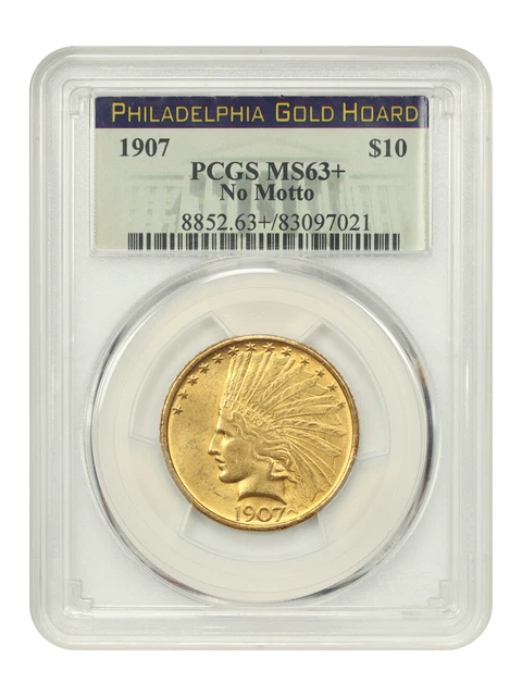 1907 $10 No Motto PCGS MS63+