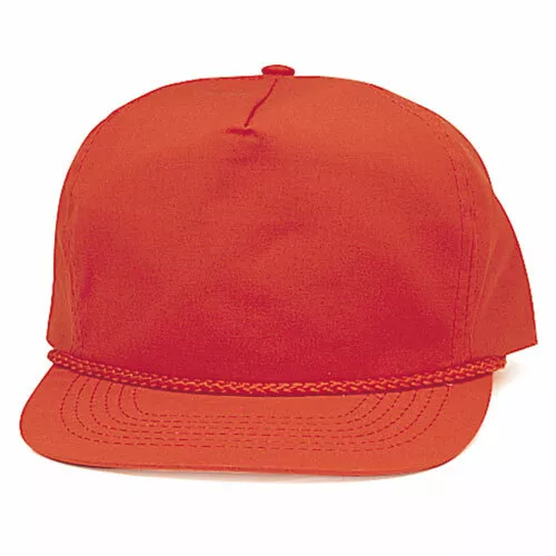 Orange Trucker Hat 5 Panel Cotton Twill Adjustable Snap Back Hat 1dz New TGCSN O