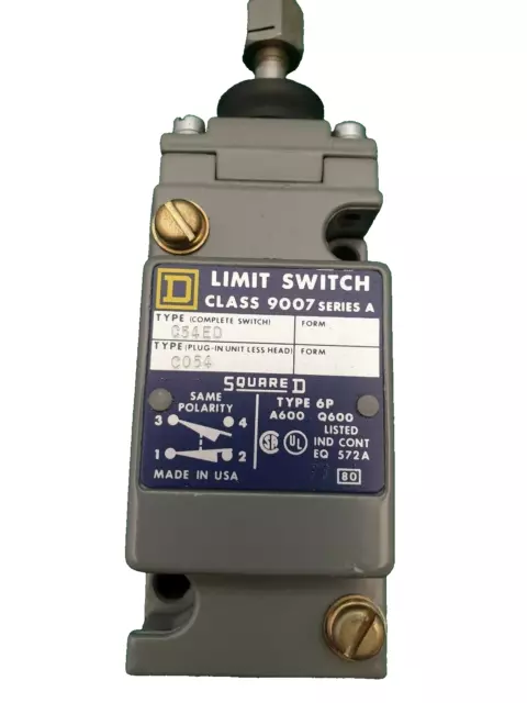Square D Limit Switch 9007 C54ED  Series A
