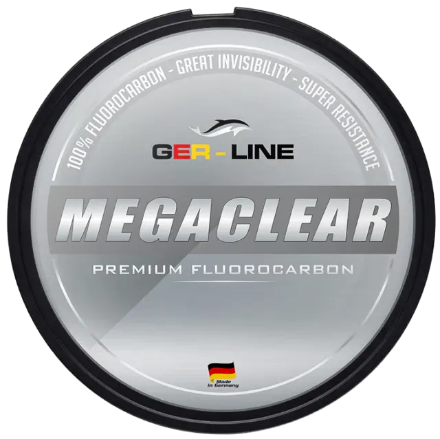 GER-Line MEGACLEAR Fluorocarbon schnur 50 m - Spulen  MADE IN GERMANY