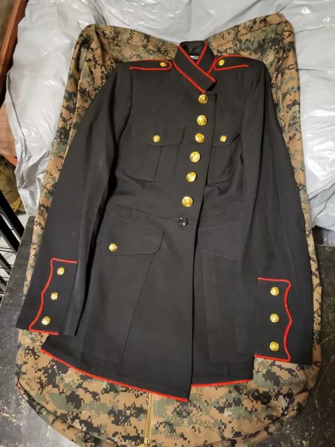 USMC U.S. Marine Corps Dress Blues Jacket, Enlisted Size 39L