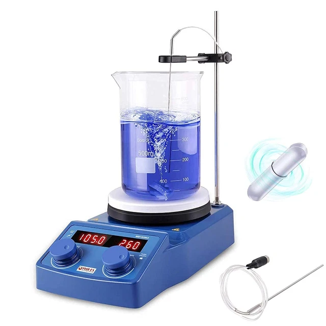 Four E's Scientific MI0102003 5 inch LED Digital Hotplate Magnetic Stirrer stand
