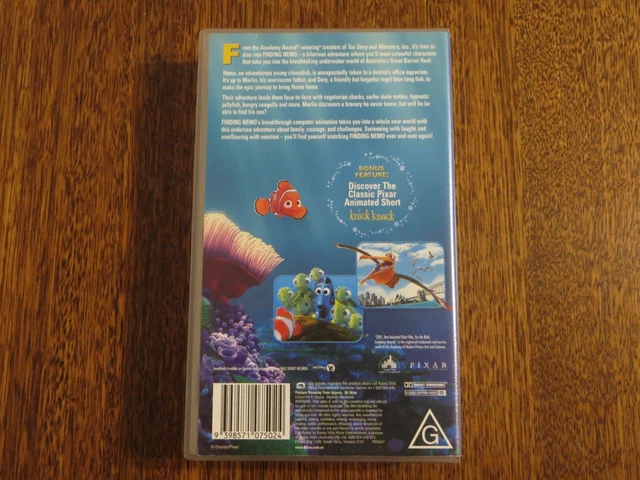 WALT DISNEY PIXAR Studios Finding Nemo VHS Video Cassette Tape $29.99 ...