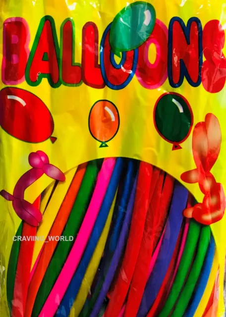 New LONG MAGIC Balloons Different Colours Latex 260Q Traditional Modelling X 100 2