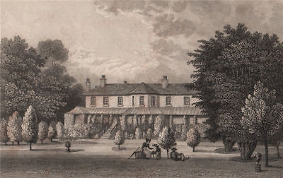 Loring Hall (originally North Cray Villa), Kent. SHEPHERD 1829 old print
