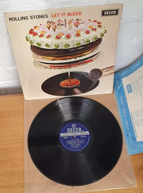 Let It Bleed Rolling Stones 1969 Stereo Lp Unboxed Decca Earliest Label Variant!