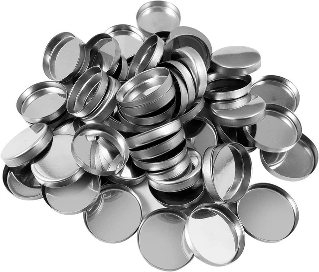 Allwon 56 Pack Empty Round Metal Pans for Eyeshadow Palette Magnetic Makeup 26mm