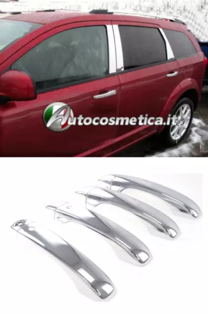Set cover adesive maniglie porte abs cromo Dodge Journey 4 porte 2011->
