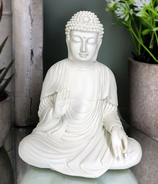 Ebros Abhaya Mudra Buddha Shakyamuni Sitting in Meditation Statue 5.25" Tall