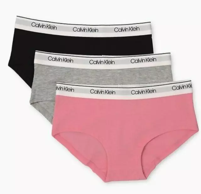 Calvin Klein Girls Youth Hipster Underwear - 7 Pack - Stretch Cotton NEW!  NR