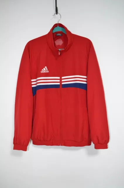 Adidas Vintage Track Top Jacket Zip Originals Red Size M