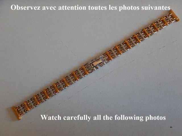 Lot De Bracelets De Montre Métal Rhodié Argenté N.O.S. Années 60 - 8 à 12 Mm