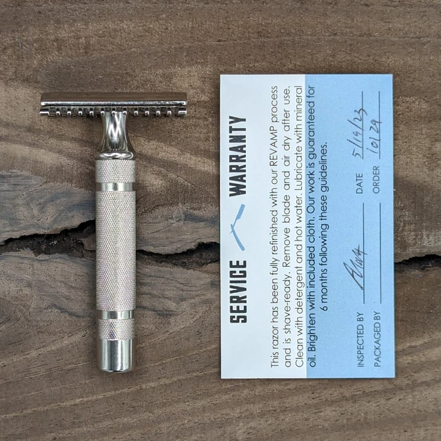 REVAMPED! 1930s Gillette NEW Short Comb DE Safety Razor - Shave Ready & Stunning 2